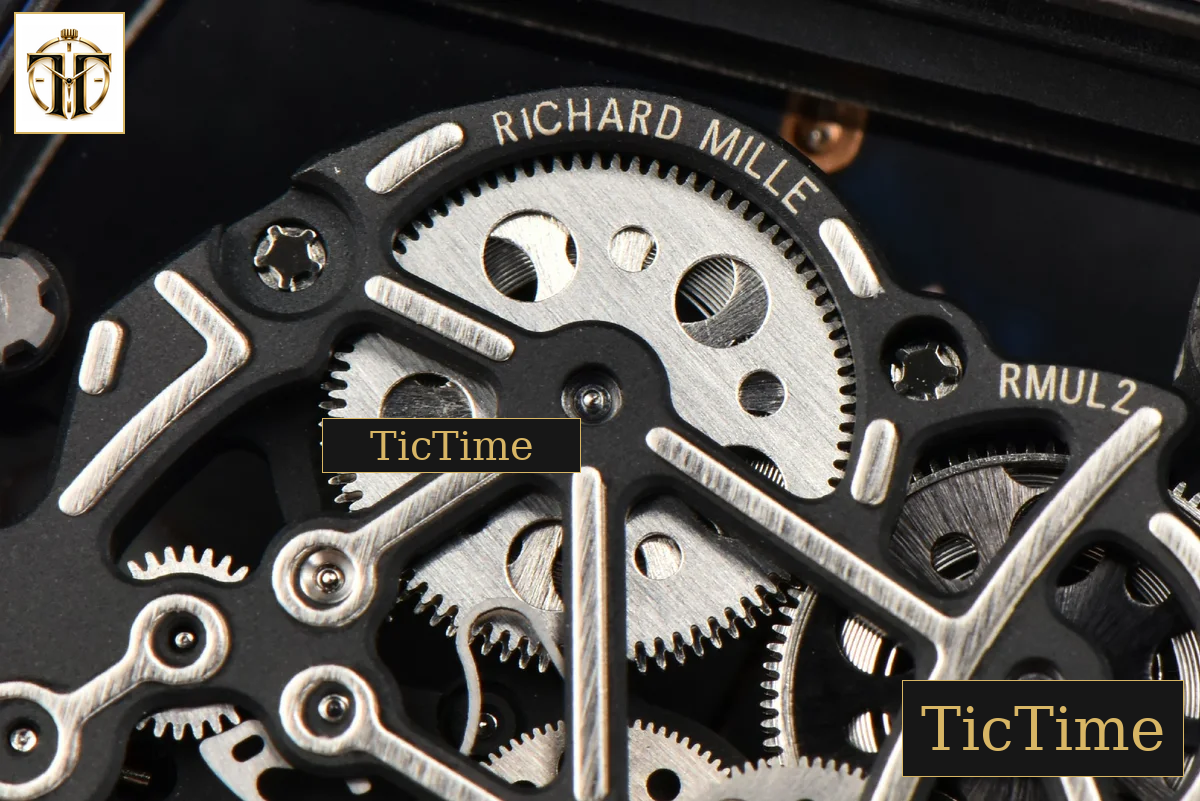 Ti Case RM055 42.7mm APSF Black Skeleton Dial Black Bezel Red Crown Red Rubber Strap RMUL2 — foto 20