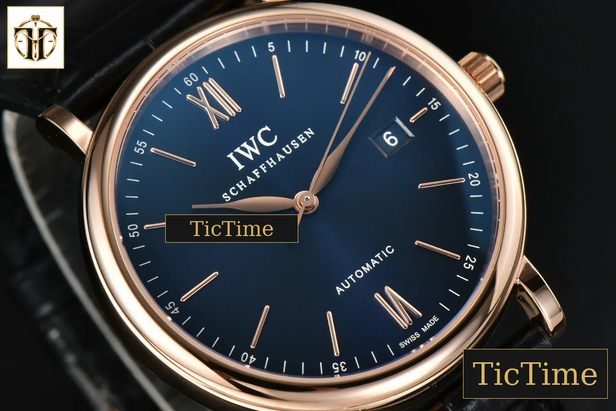 Portofino Automatic 40mm ZF RG Blue Dial RG Marker Black Croc Strap A9019 — foto 10