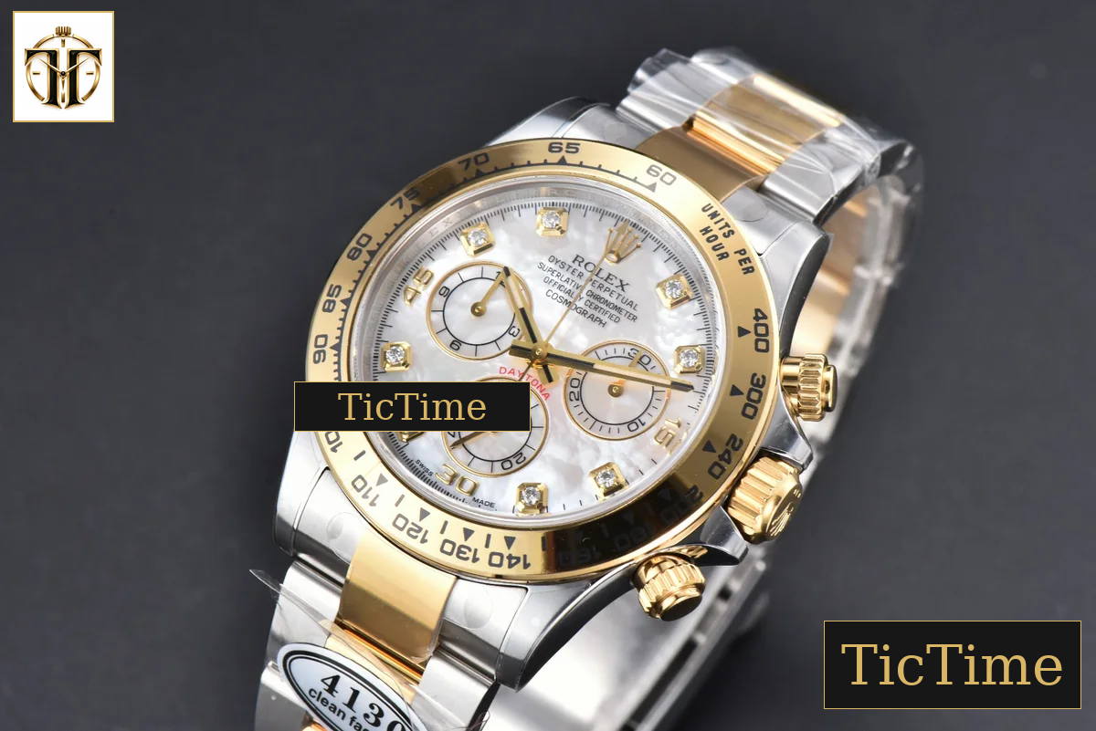 Daytona 116503 40mm Clean Factory YG/SS MOP Dial Diamond Marker YG/SS Bracelet A4130 — foto 5