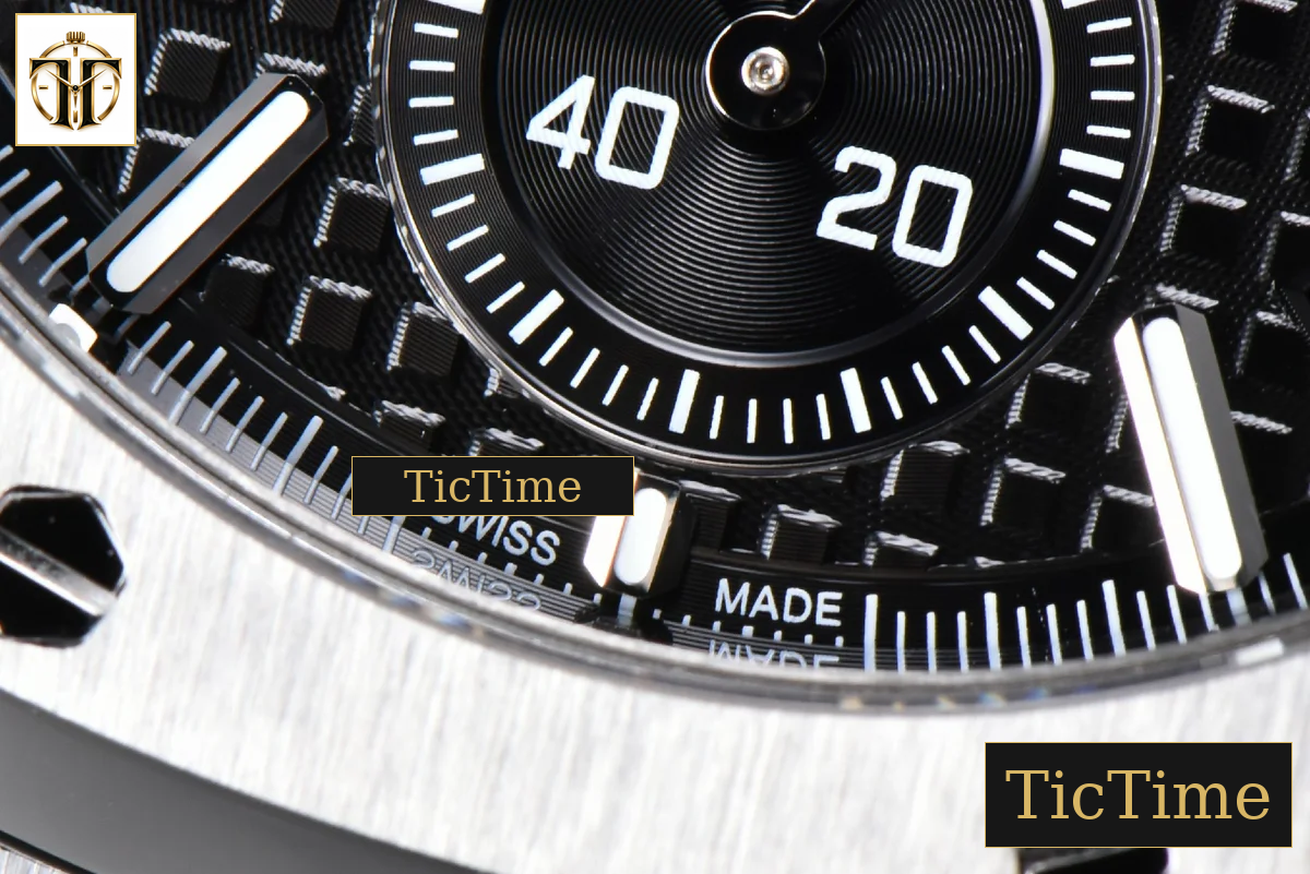 Royal Oak Chronograph 26240 41mm APSF Black Checkered Black Subdial SS Bracelet V1 SH4401 — foto 10