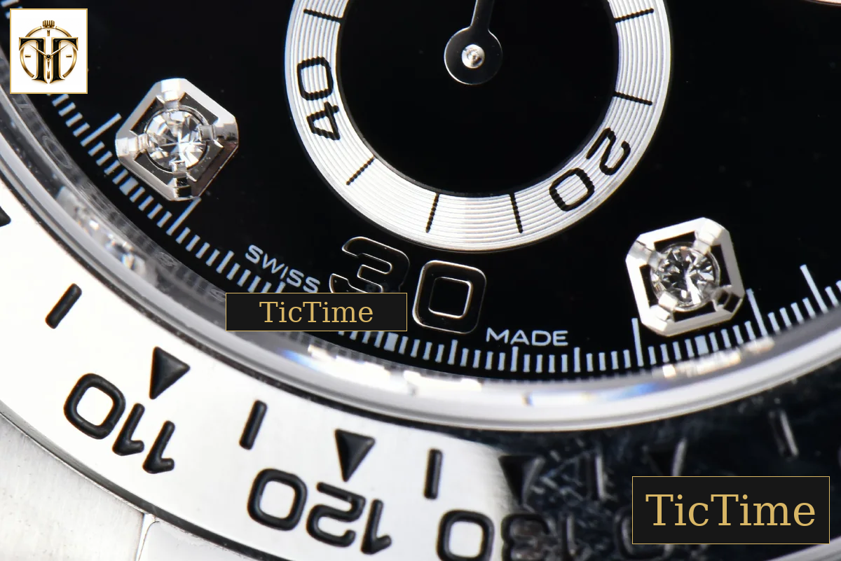 Daytona 904L 116509 40mm BTF Black Dial Diamond Marker SS Bracelet SA4130 — foto 9