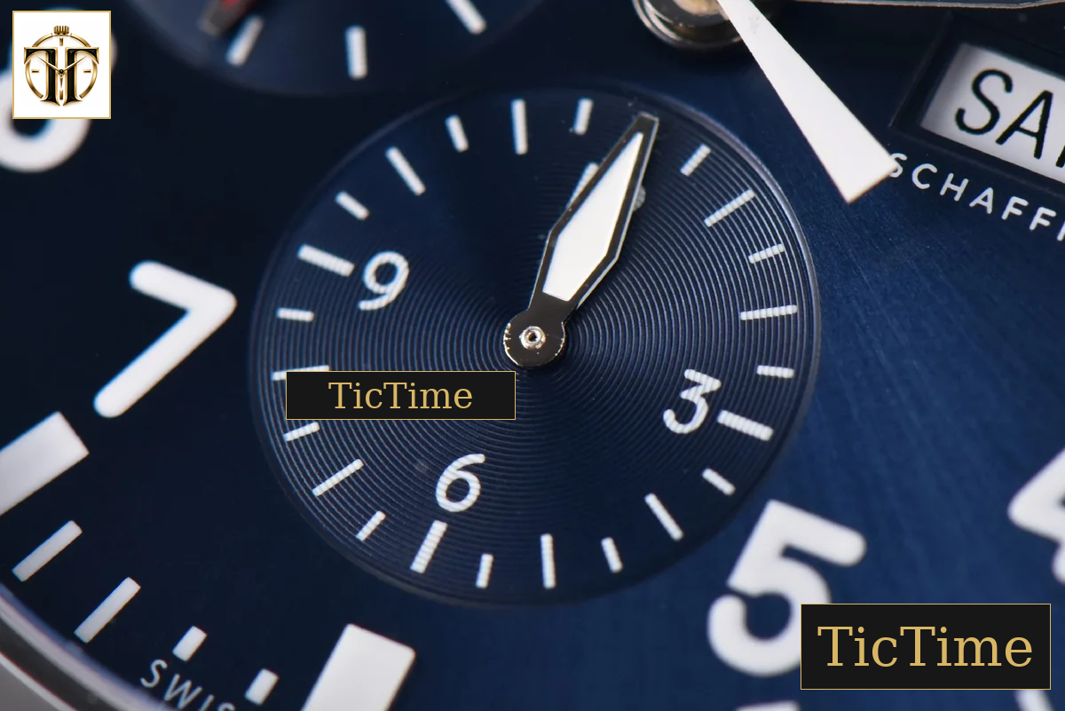 Pilot Chrono Spitfire IW377714 43mm ZF Blue Dial Brown Leather Strap A7750 — foto 8