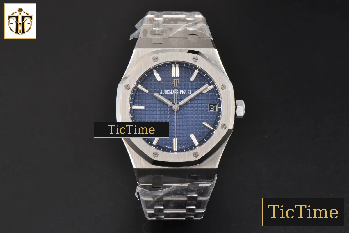 Royal Oak 15500 41mm ZF Blue Textured Dial SS Bracelet (V2 free sprung ) A4302 — foto 2