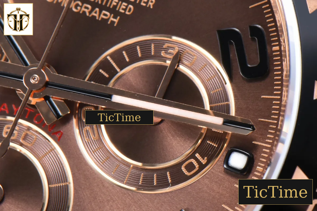 Daytona 116515 40mm Clean Factory RG Ceramic Brown Dial Digital Marker Oysterflex Strap 4130 — foto 8