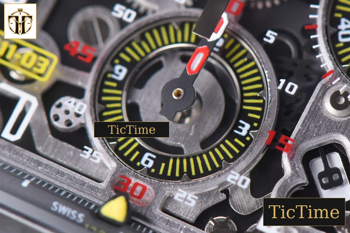 NTPT Chrono RM011 KVF Skeleton Dial White Rubber Strap V2 A7750 — foto 7