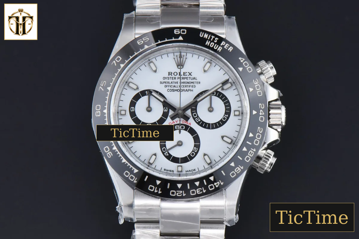 Daytona Panda 904L 116500 40mm Clean Factory Black Ceramic White Dial 4130 — foto 2
