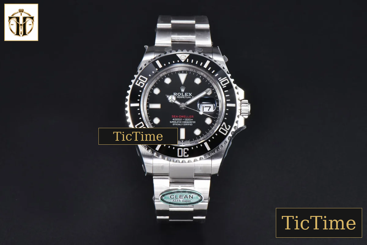 Sea-Dweller 126600 43mm Clean Factory Black Ceramic ‘Red Text’ SS Bracelet VR3235 — foto 2