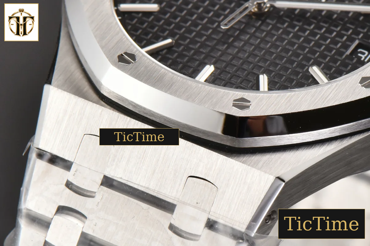 Royal Oak 15500 41mm ZF Black Textured Dial SS Bracelet (V2 free sprung ) A4302 — foto 10