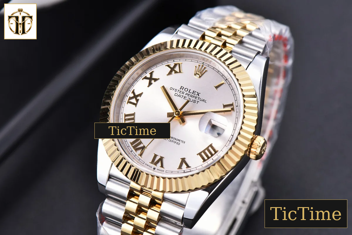 Datejust 41mm GMF YG/SS Silver Dial Roma Marker Fluted Bezel Jubille Bracelet VR3235 — foto 5