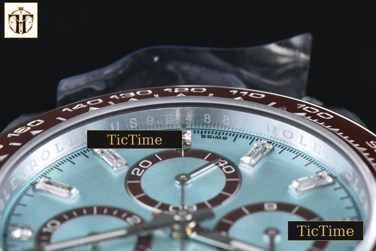 Daytona UFO 904L 126506 40mm UF Ice Blue Crystal Dial Diamond Markers SS Braclet (Free Sprung) UF4131 — foto 14