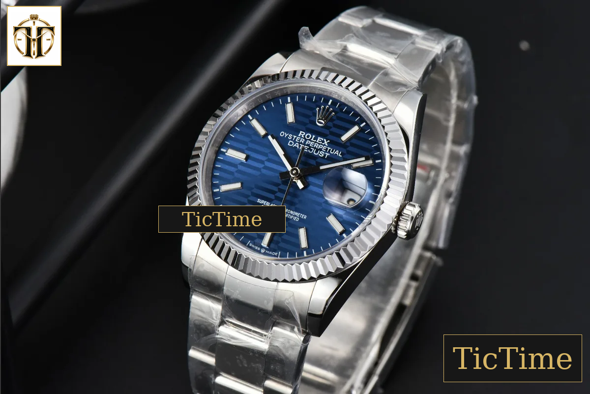 DateJust 36mm BPF Blue Motif Dial Oyster Bracelet A2824 — foto 4