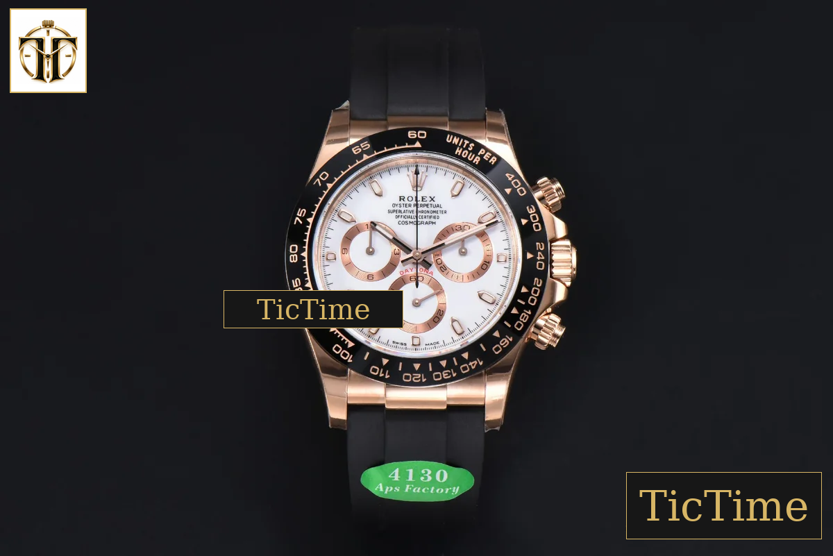 Daytona 116515 APSF RG White Dial Ceramic Bezel Lume Marker Oysterflex Strap Tungsten Version SH4130 — foto 3