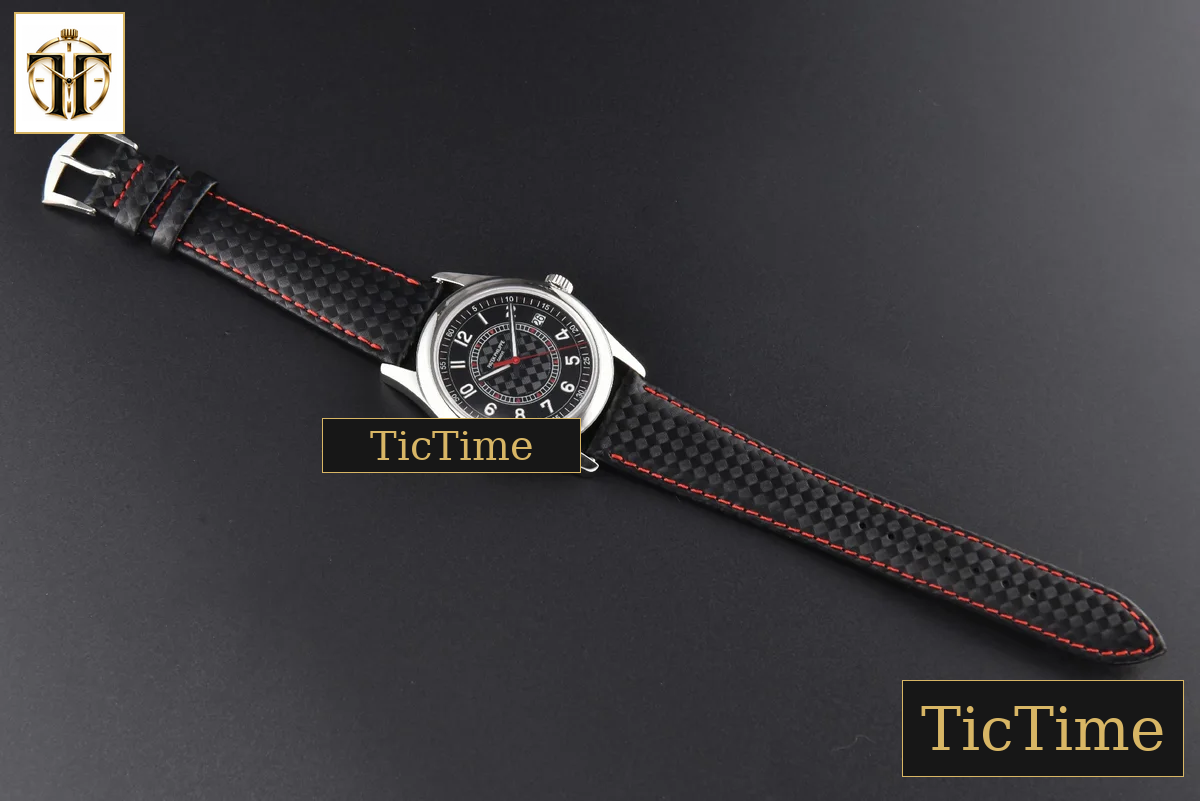 Calatrava 6007G 40mm ZF Black Dial Red Hand Nylon Strap 9015 — foto 32