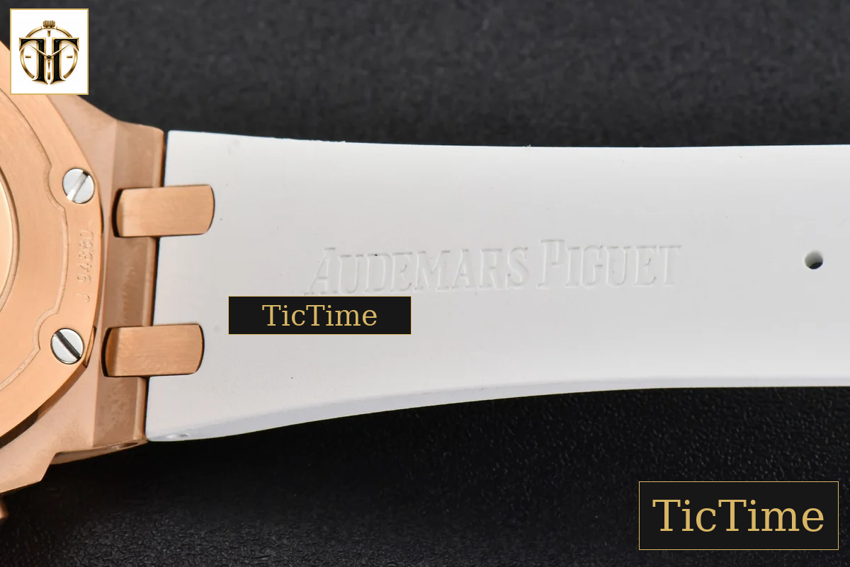 Offshore Ladies 26231ST 37mm RXWF RG Diamond White Dial White Subdial White Rubber Strap Quartz — foto 19