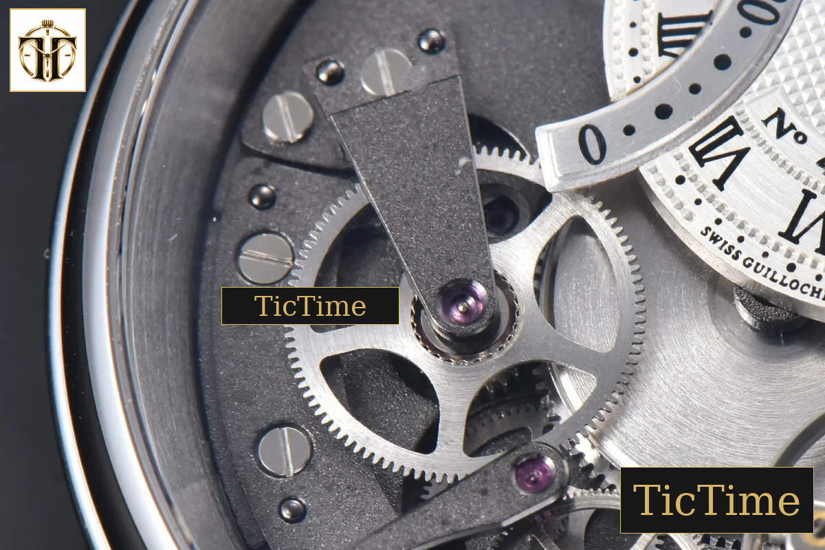 Tradition 7057BB 40mm ZF Gray Dial White Subdial Black Leather Strap A505 — foto 5