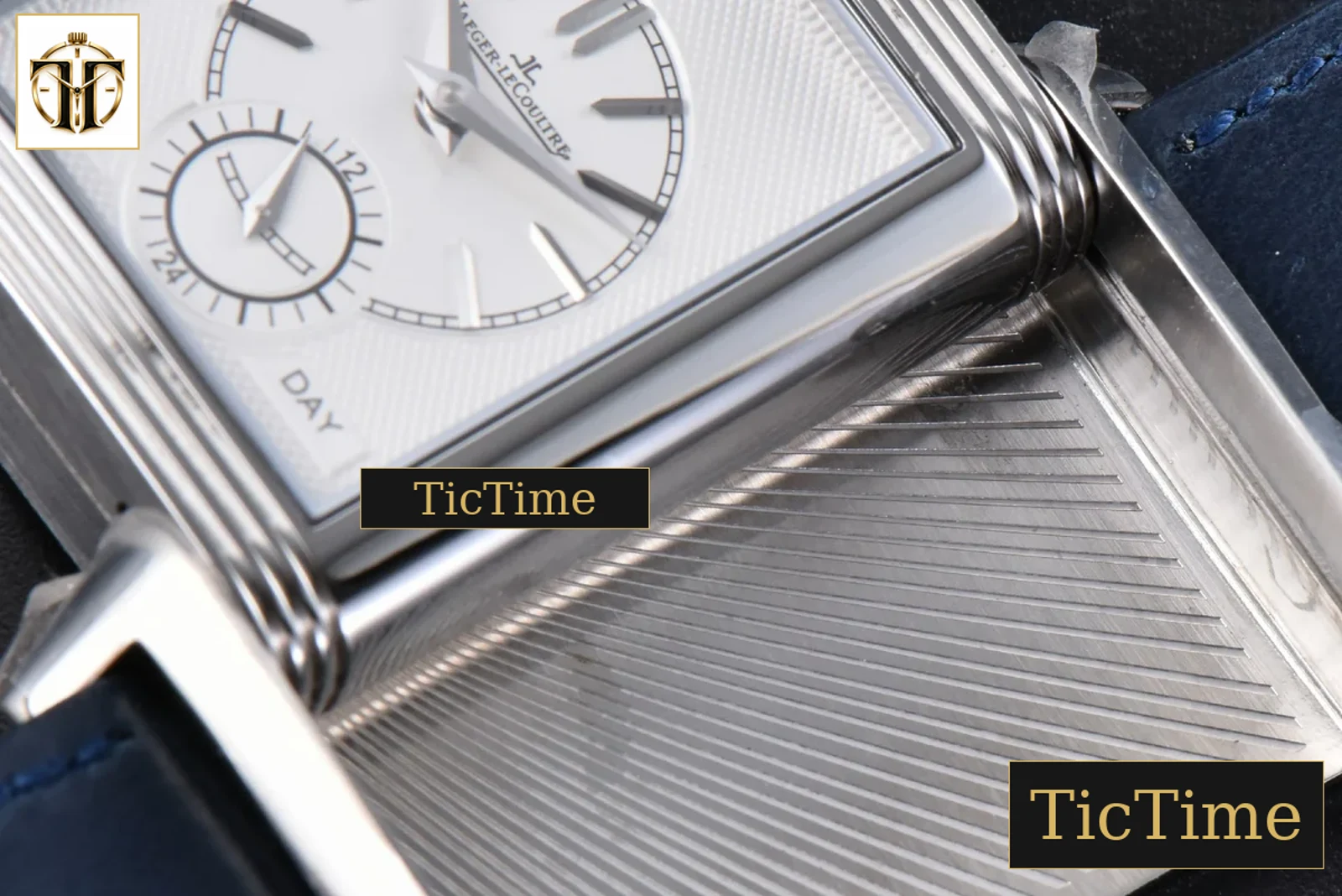 Master Reverso Tribute Small Seconds 30x47mm MGF Blue Dial Blue Leather Strap A854A — foto 16