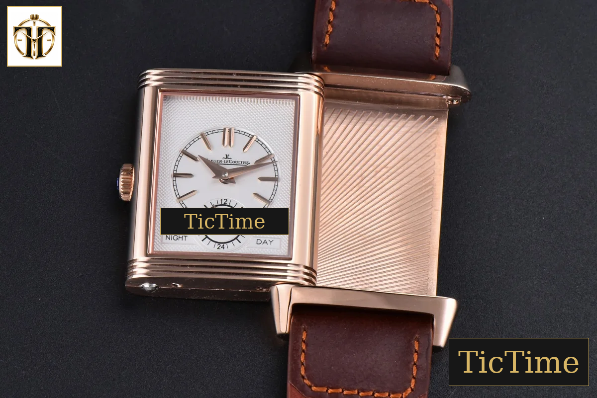 Master Reverso Tribute Small Seconds 30x47mm MGF RG Gray Dial Brown Leather Strap A854A — foto 18