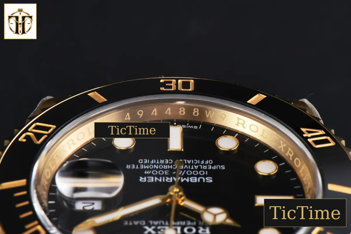 Submariner LN 904L 116618 40mm Clean Factory YG Black Dial YG Bracelet VS3135 — foto 15