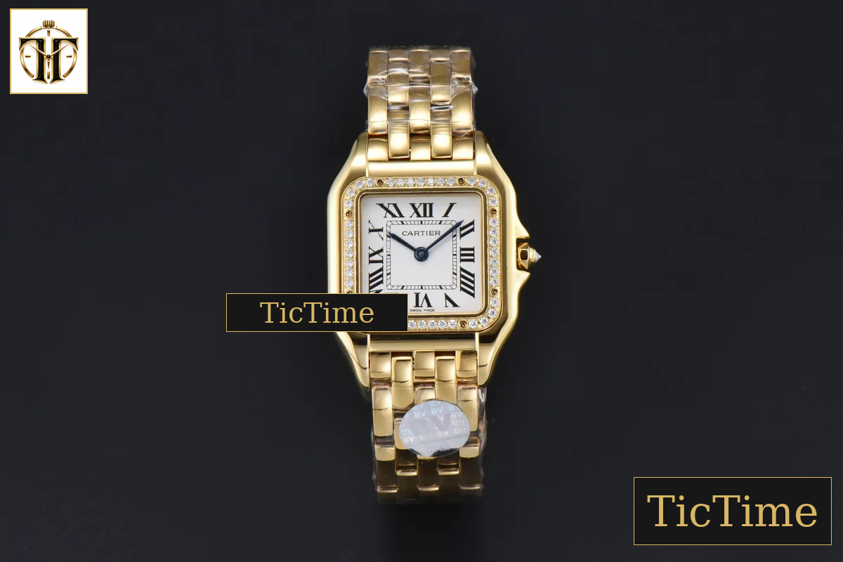 Panthère Secrete Ladies 27mm BVF YG White Dial Diamond Bezel RG Bracelet Ronda Quartz — foto 3