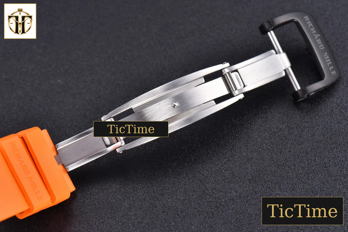RM035-02 KVF Skeleton Dial Orange Orange Rubber Strap V3 Miyota8215 — foto 23