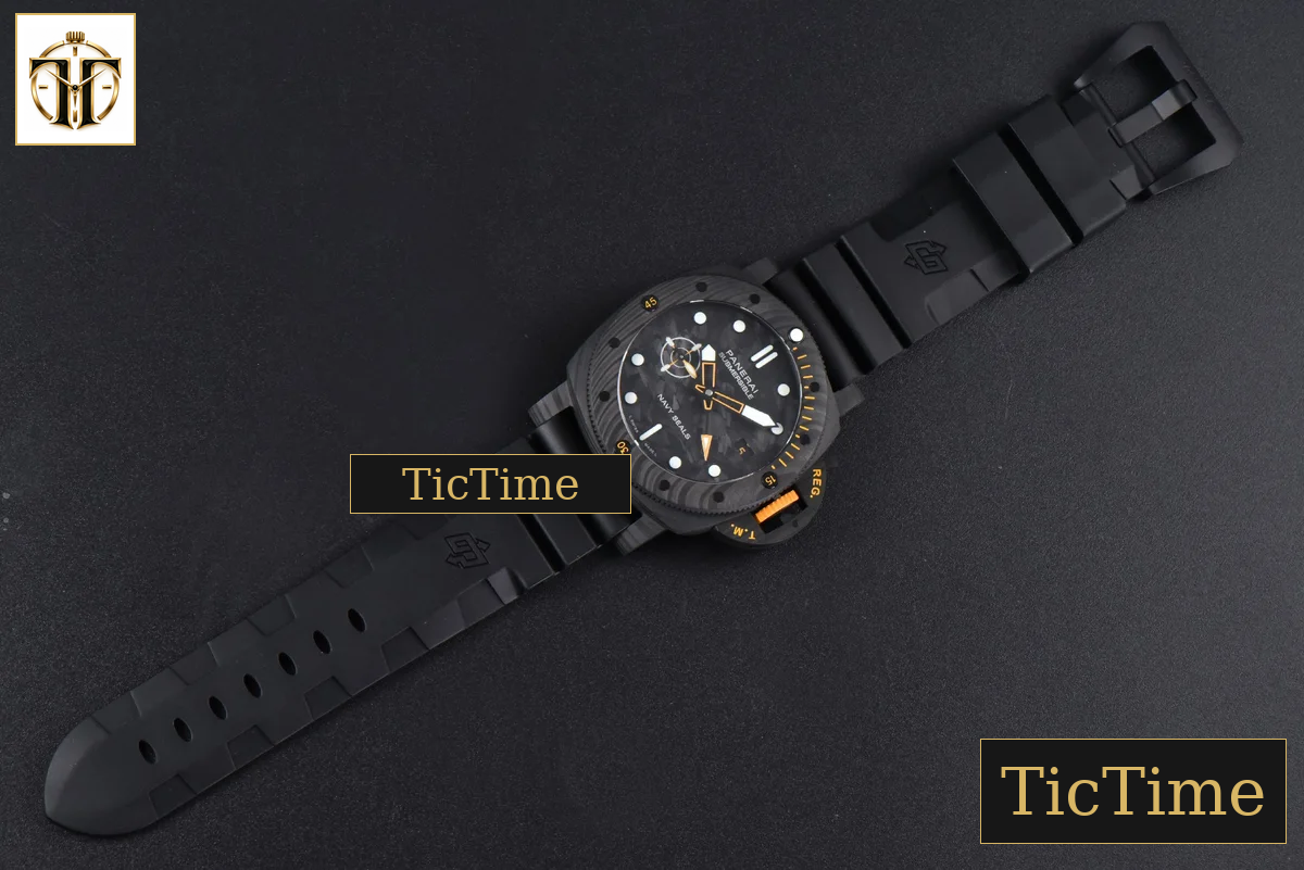 Submersible GMT Carbotech PAM 1324 44mm VSF Black Dial Rubber Strap P900 — foto 32