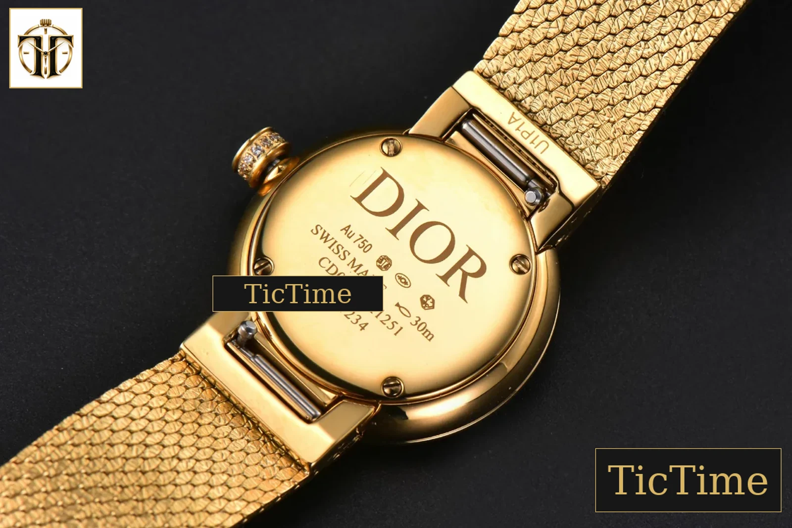 La D My Dior 25mm K11F Diamond Gold Dial Quartz — foto 12