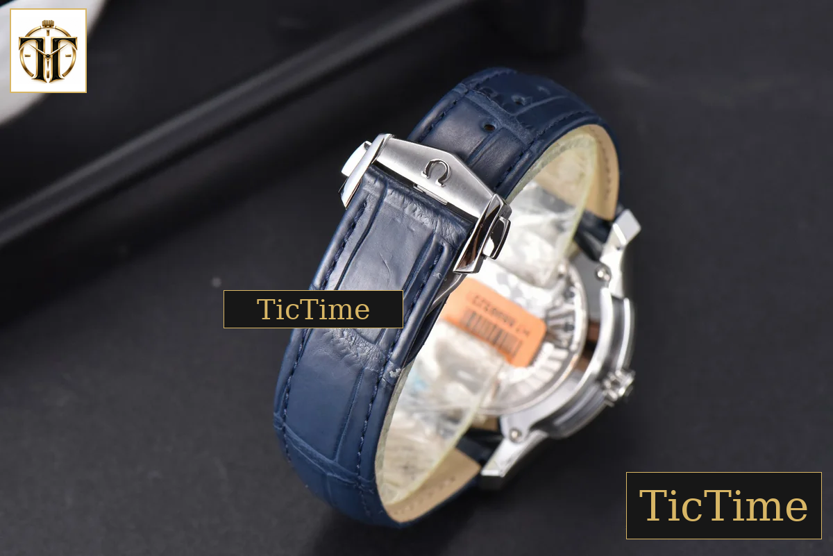 De Ville Hour Vision 41mm VSF Blue/Silver Dial Blue Croco Strap A8500 — foto 11