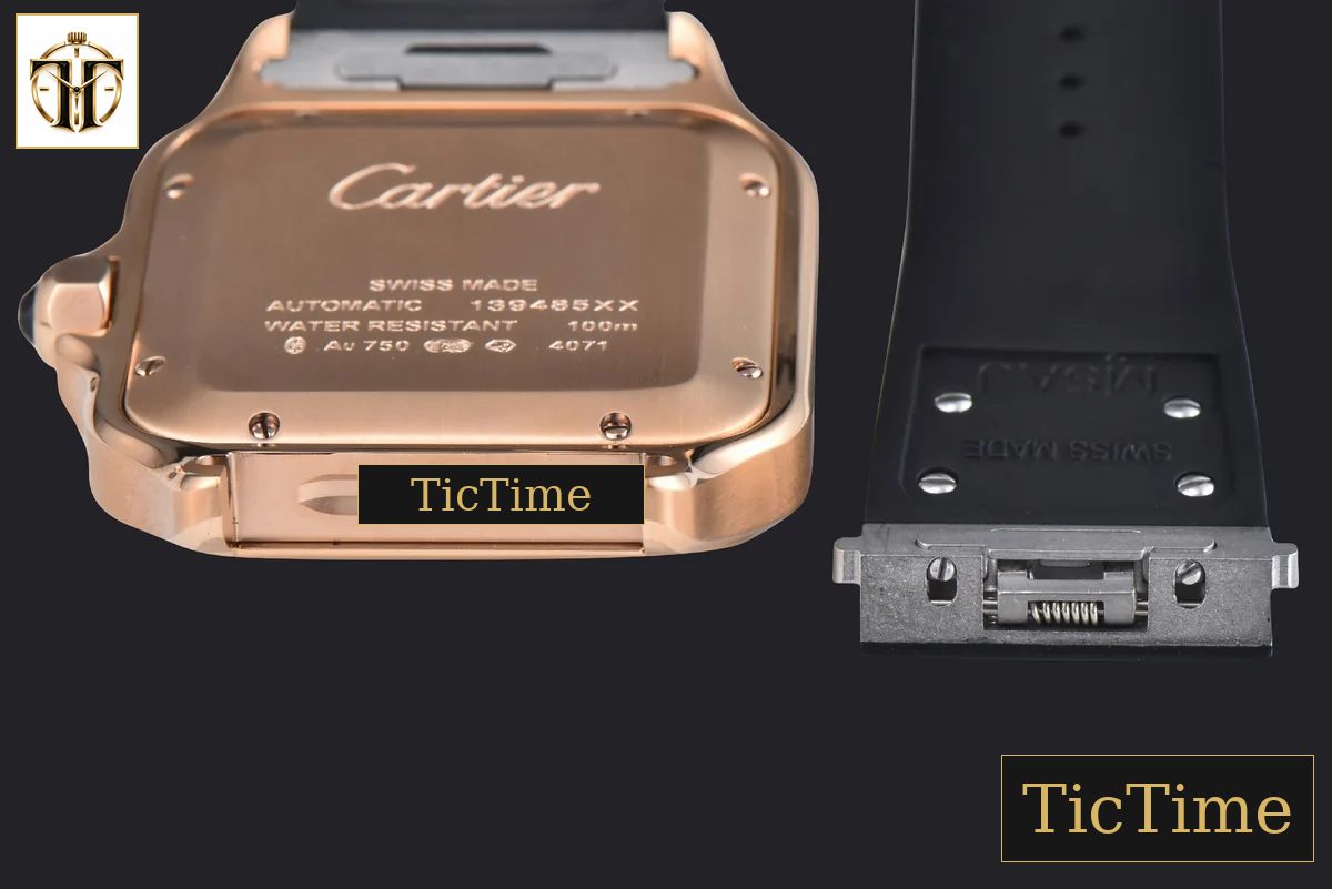 Santos de Cartier XL 40mm AF RG White Dial Black Rubber Strap Miyota 9015 — foto 22