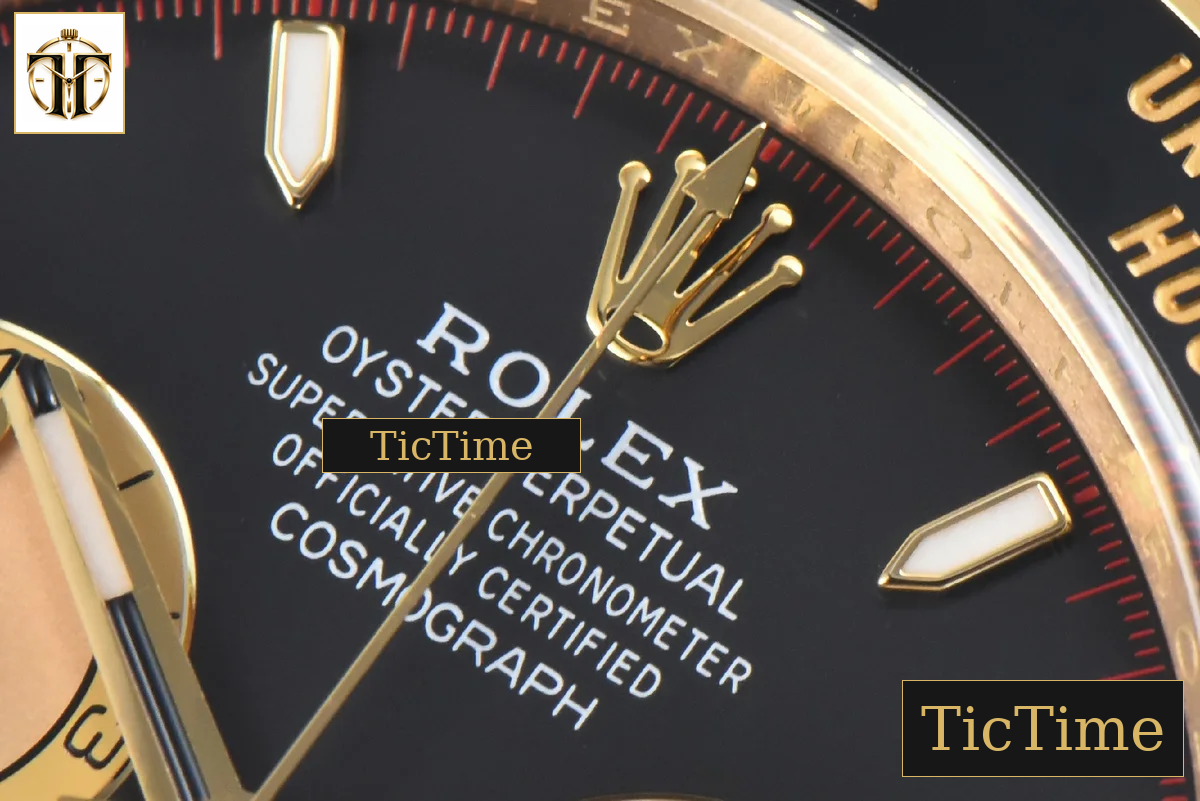 Daytona Oyster Cosmograph 126518 40mm Clean Factory YG Black Dial YG Subdial Black Oysterflex Strap DD431 — foto 5