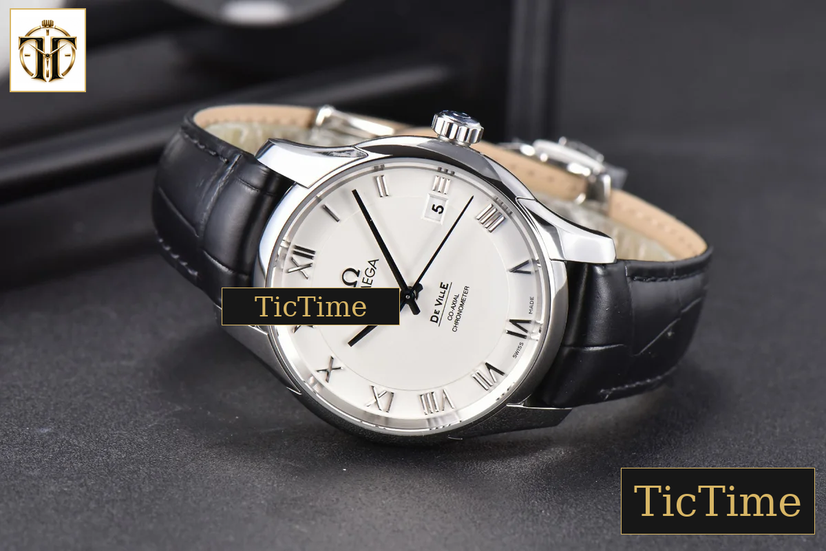 De Ville Hour Vision 41mm VSF White Dial Black Croco Strap A8500 — foto 12