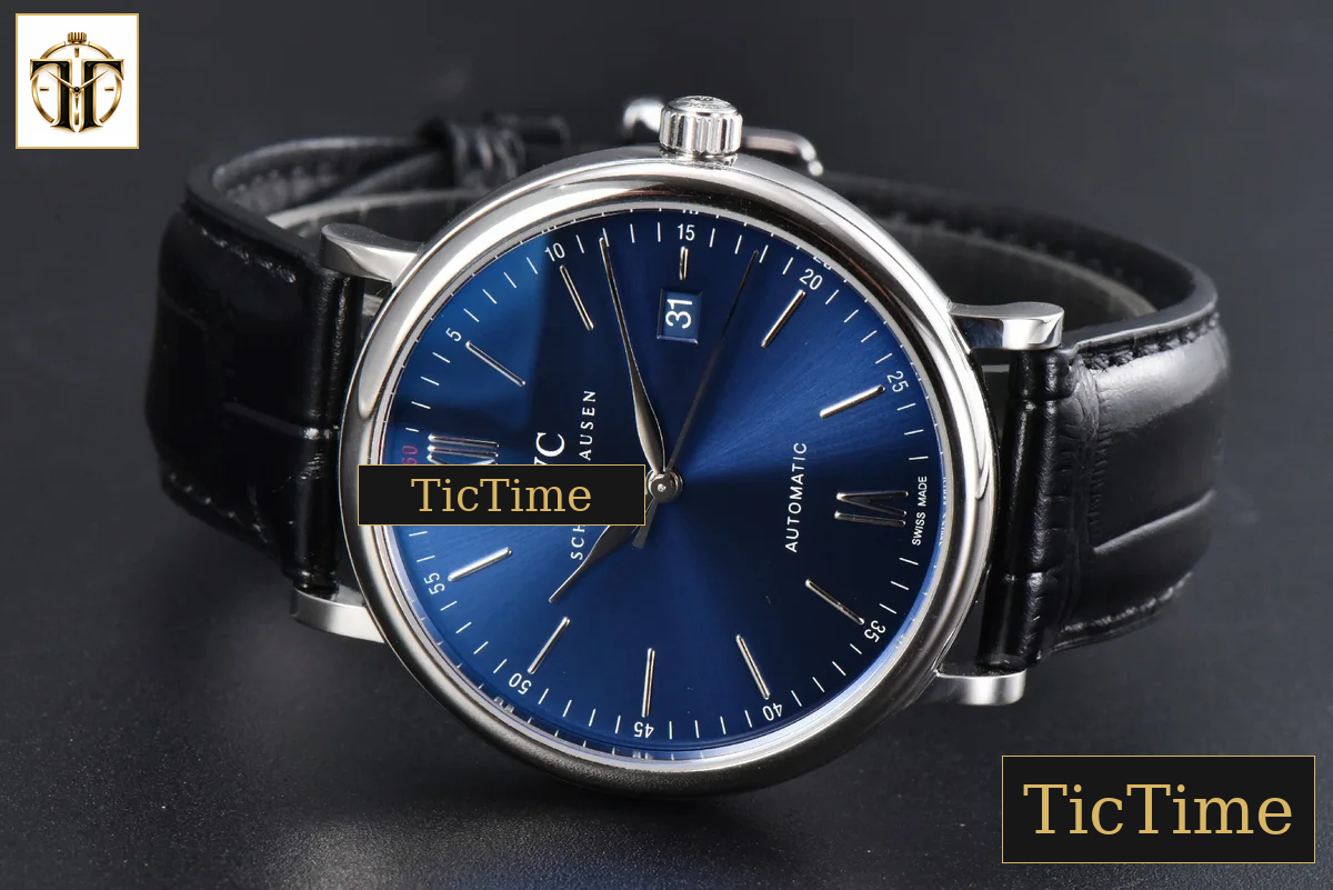 Portofino 40mm V7F Blue Dial Silver Hands Black Leather Strap A2892 — foto 13