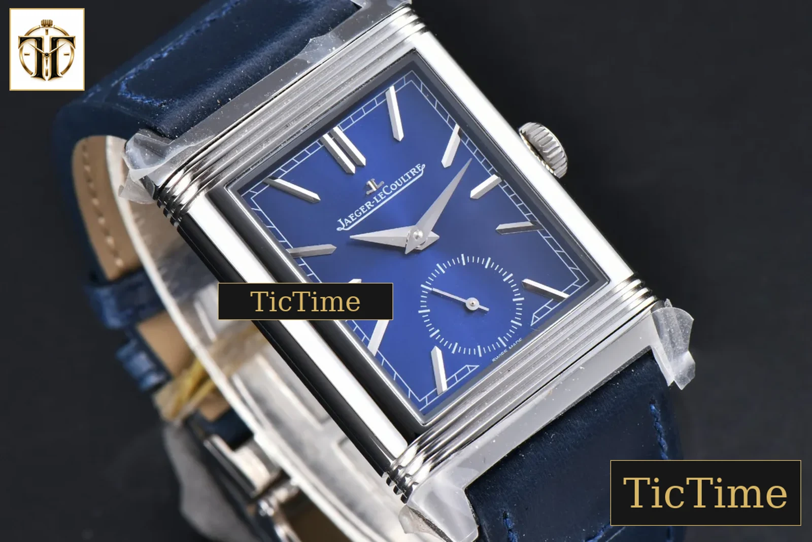 Master Reverso Tribute Small Seconds 30x47mm MGF Blue Dial Blue Leather Strap A854A — foto 11