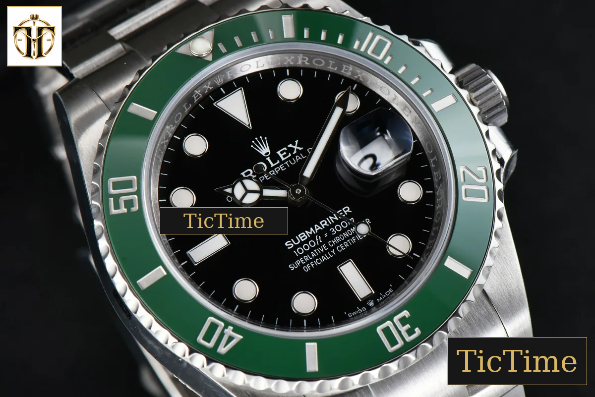 Submariner LV 126610 41mm Clean Factory Green Ceramic Black Dial SS Bracelet VR3235 — foto 13
