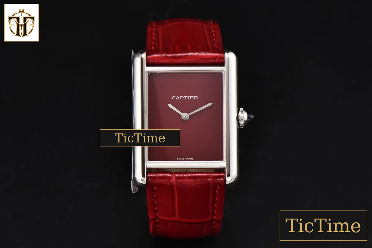 Tank Must Large 33.7×25.5mm K11F Red Dial Red Leather Strap Quartz — foto 3