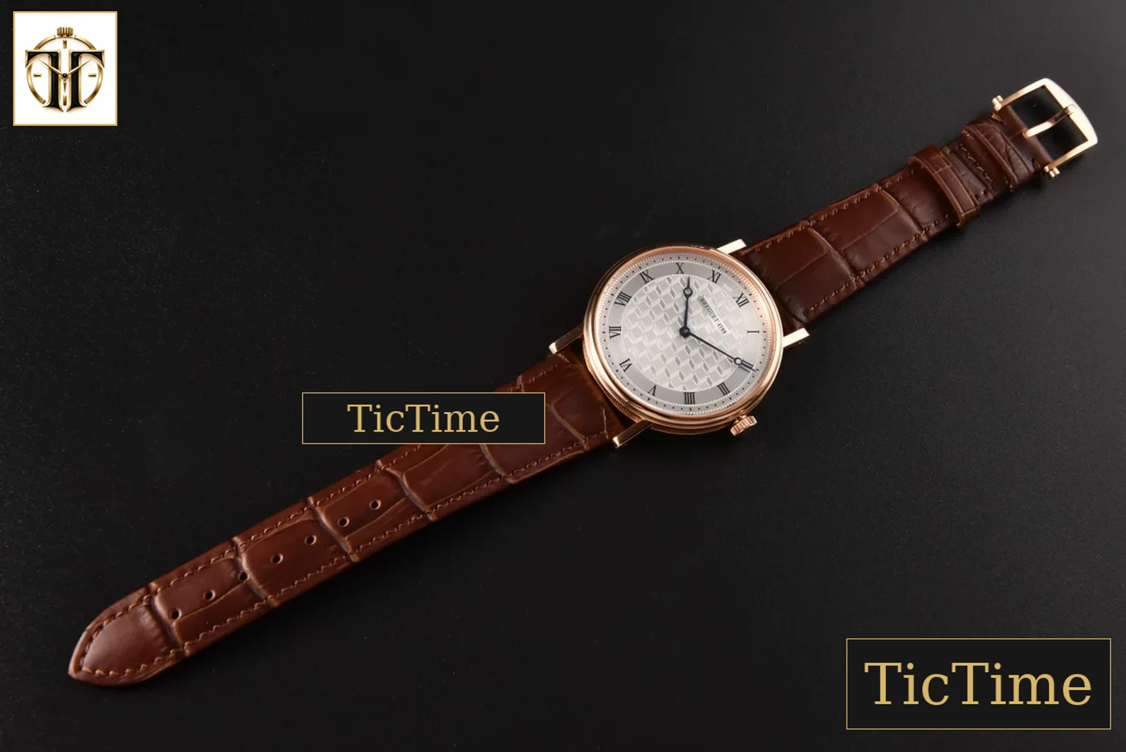 Classique 5157 38mm LTF RG White Textured Dial Roma Marker Brown Leather Strap MY9015 — foto 29