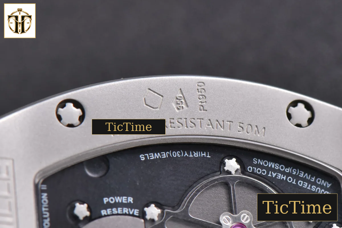 Tourbillon RM001 47mm JBF Titanium Black Skeleton Dial Black Rubber Strap — foto 15