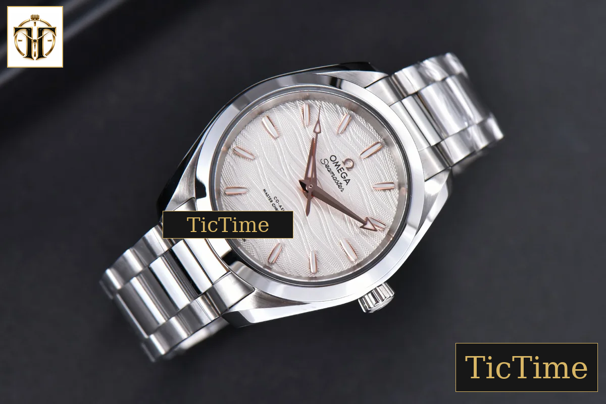 Aqua Terra 150M Ladies 34mm VSF White Wave Dial RG Marker SS Bracelet A8800 — foto 4