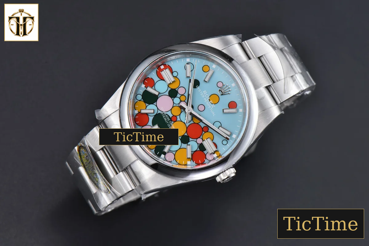 Oyster Perpetual 904L 124300 41mm Clean Factory Tiffany Blue Celebration Ballon Dial SS Bracelet VR3230 — foto 3