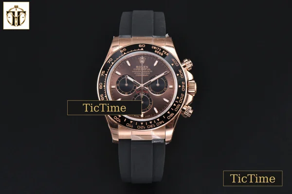 Foto frontal — Daytona UFO 126515 40mm UF RG Black Ceramic Bezel Brown Dial Oysterflex Strap (Free Sprung) UF4131