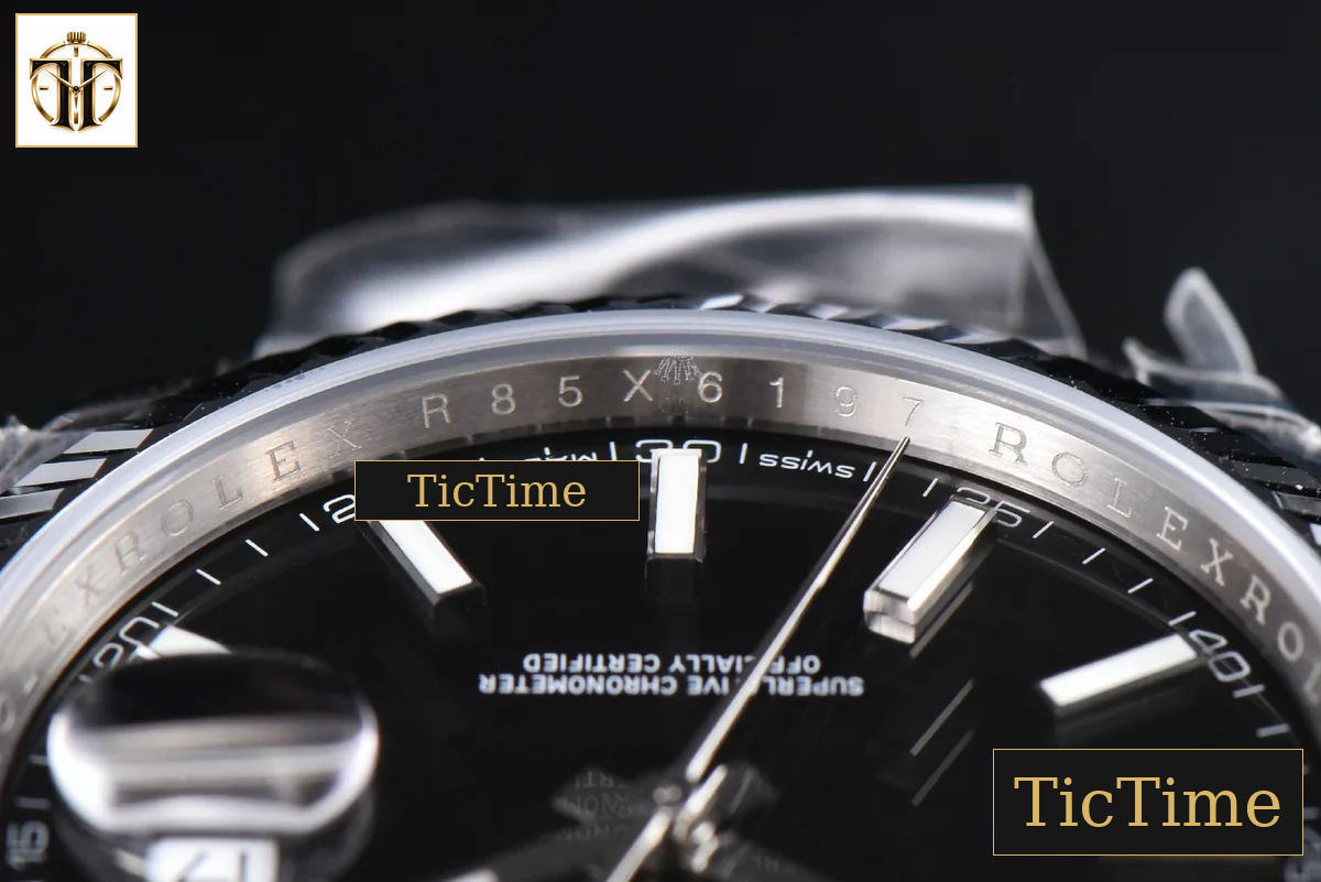 DateJust Fluted Bezel 126334 41mm VSF Black Dial Oyster Bracelet VS3235 — foto 11