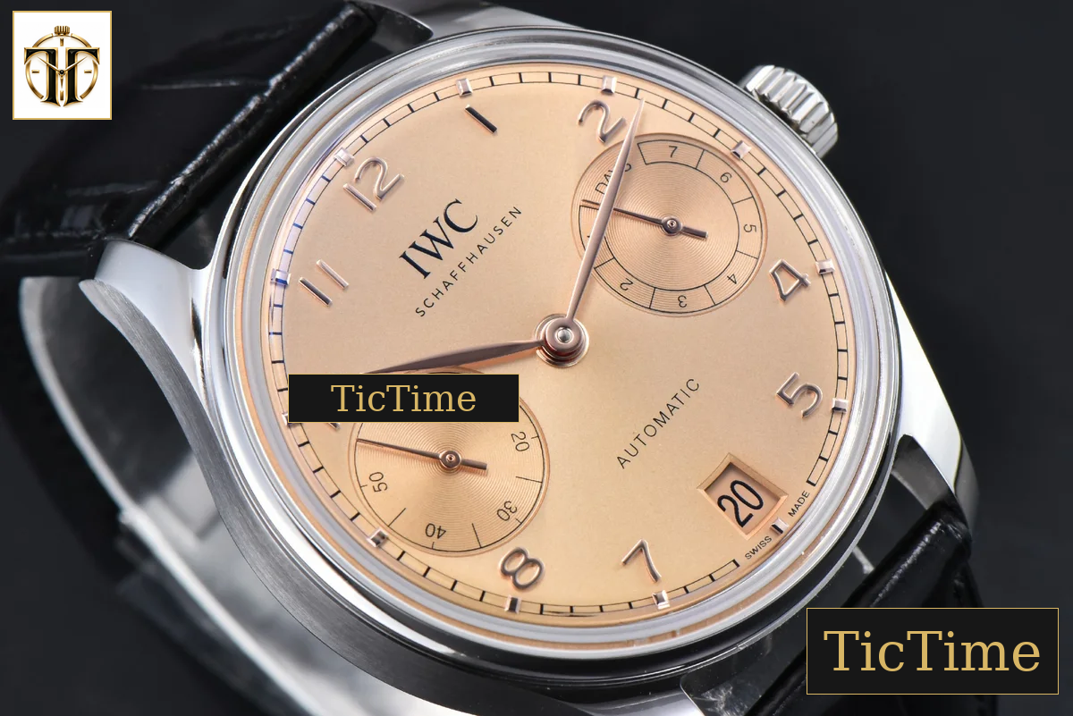 Portugieser Automatic 7 Days IWC0559C 42mm APSF YG Dial Gold Numeral Markers Black Leather Strap A52010 — foto 11
