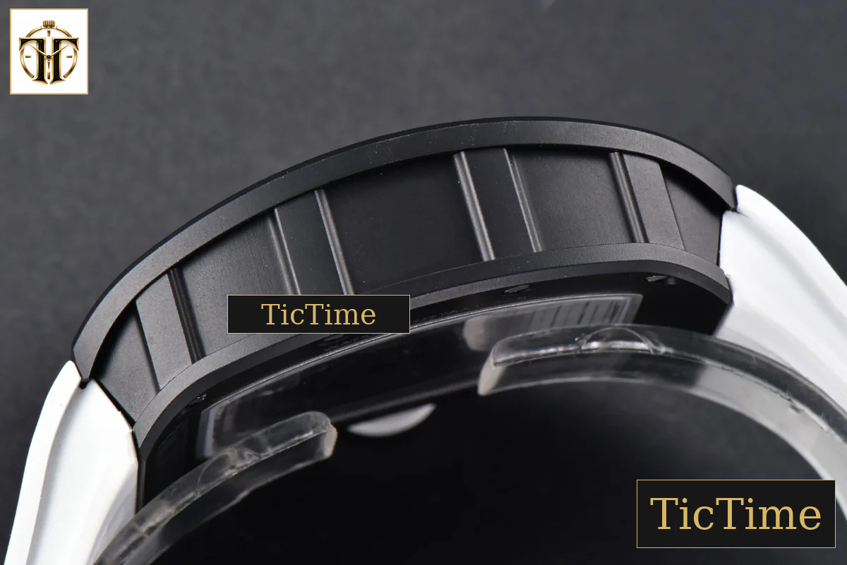 RM055 42.7mm BBRF Black NTPT White Skeleton Dial White Rubber Strap RMUL2 — foto 17