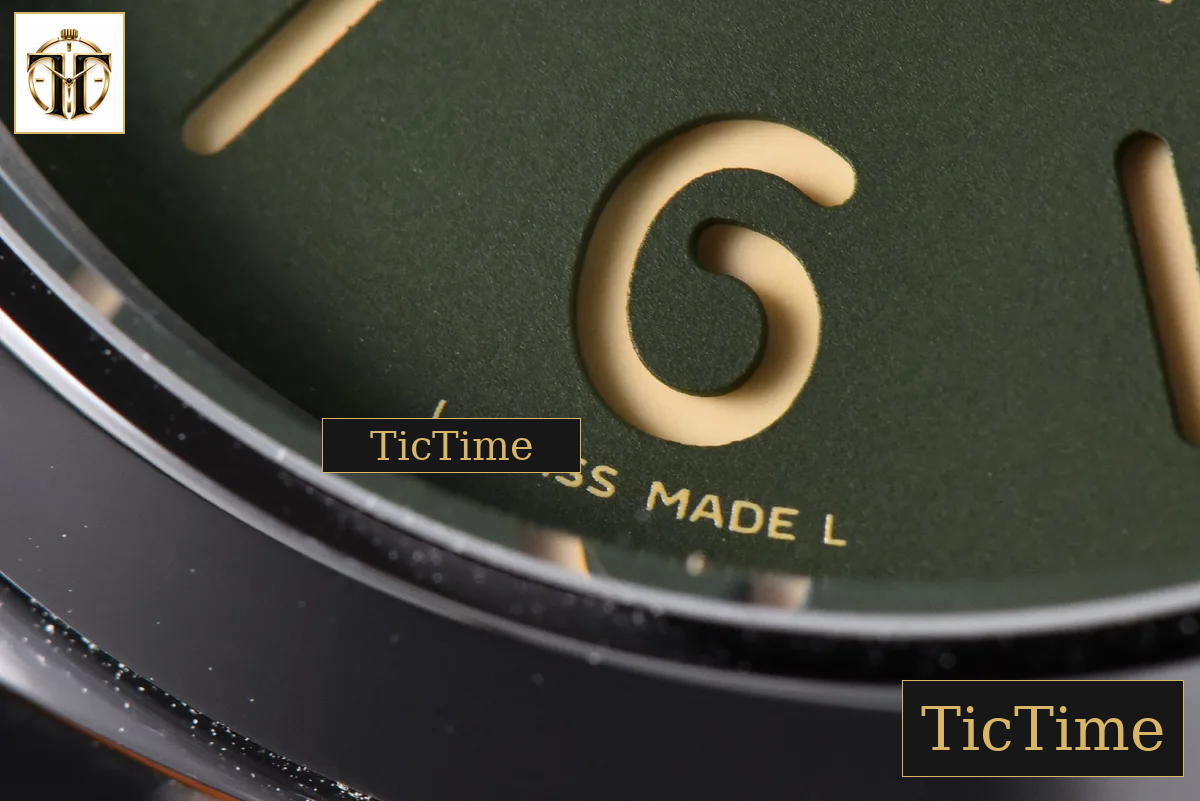 Luminor Marina PAM911 44mm Noob Green Dial Brown Leather Strap A6497 — foto 7