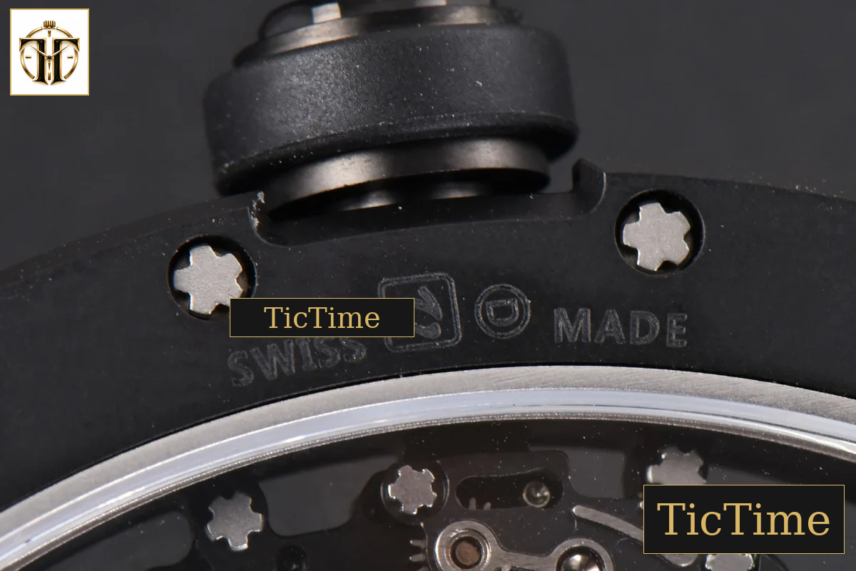 RM055 47.5mm BBRF Ceramic BBR Skeleton Dial Silver Hands Black Rubber Strap RMUL2 — foto 18