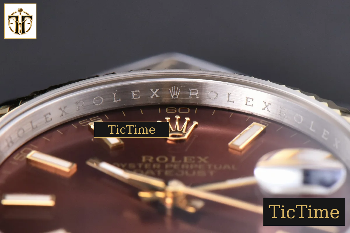 Datejust 41mm GMF YG/SS Brown Dial Stick Marker Fluted Bezel Jubille Bracelet VR3235 — foto 12