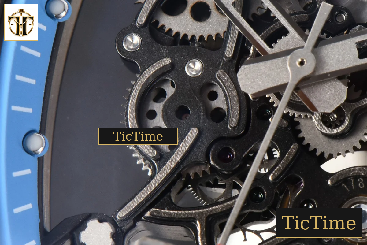 NTPT RM055 42mm RMF Blue Skeleton Dial White Rubber Strap RMUL2 — foto 9