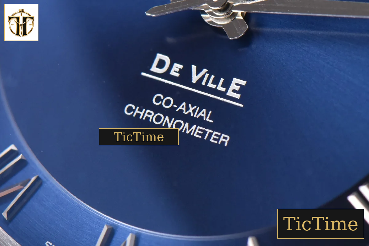 De Ville Hour Vision 41mm VSF Blue Dial Black Croco Strap A8500 — foto 13