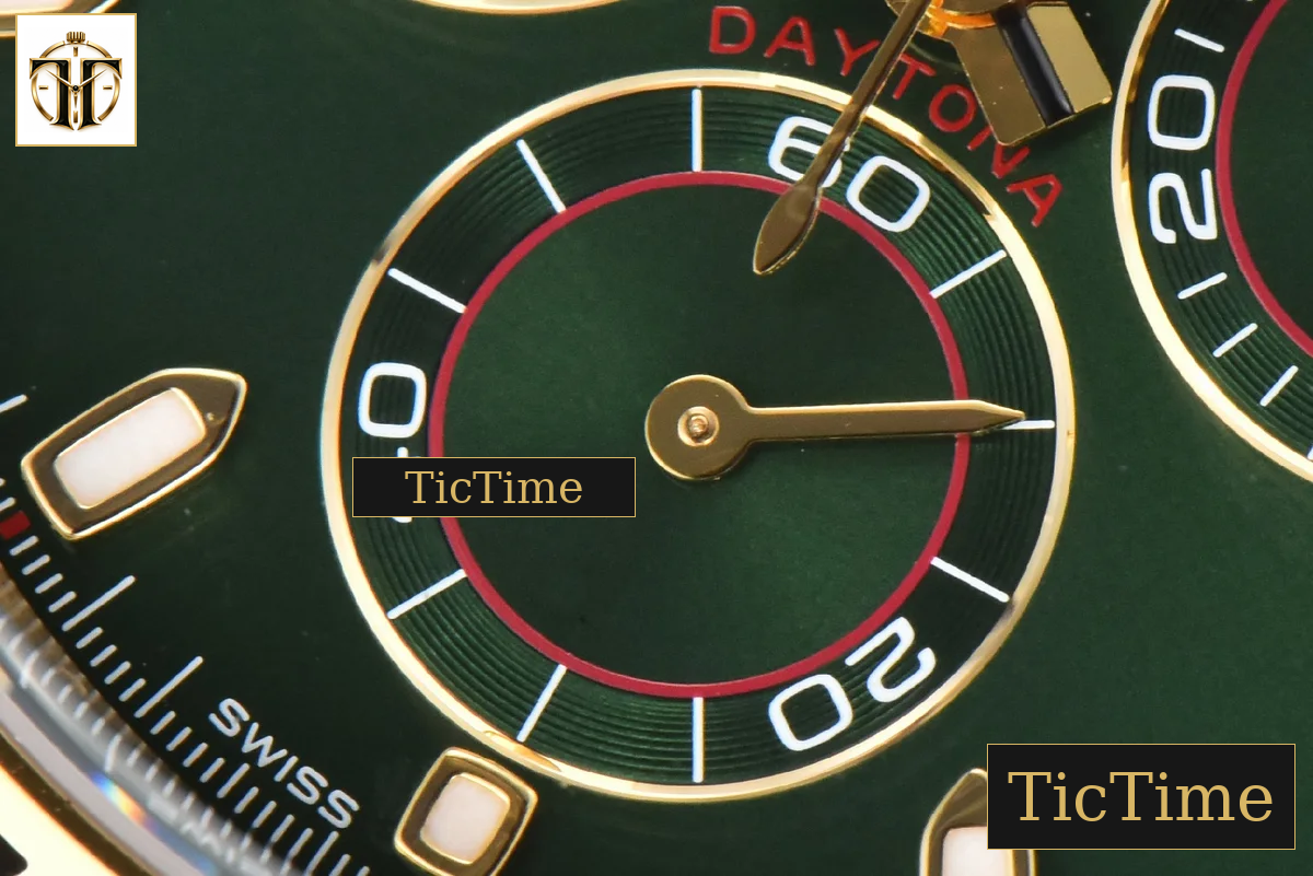 Daytona 116508 40mm Clean Factory YG 904L Green Dial YG Bracelet SA4130 — foto 8