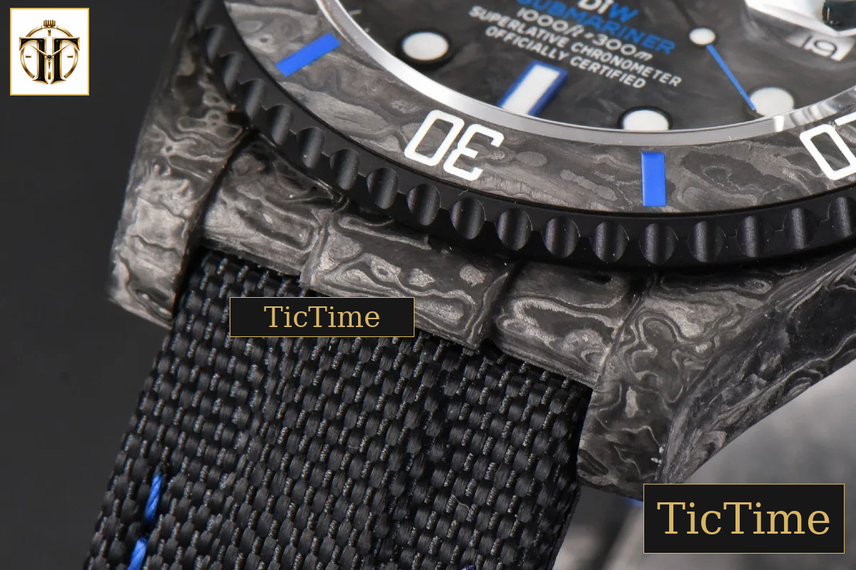 Submariner DIW Forged Carbon 40mm VSF Blue Element Nylon Strap VS3135 — foto 11