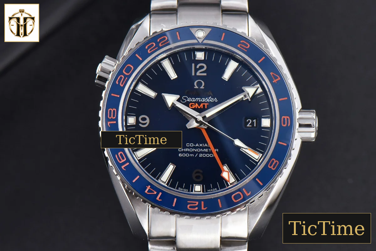 Planet Ocean 600m GMT 43.5mm VSF Blue Dial Orange/Blue Bezel SS Bracelet A8906 — foto 2